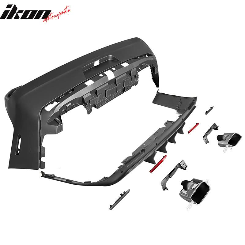 2008-2014 Challenger Front+Rear Bumper Cover+Fender Flares+V3 Diffuser - Image 5