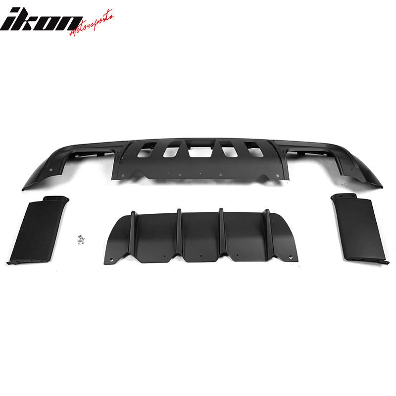 2008-2014 Dodge Challenger Front + Rear Bumper Cover + Diffuser PP - Image 9