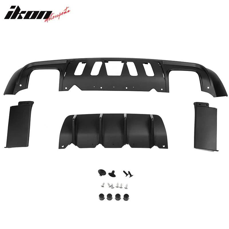 2008-2014 Dodge Challenger Front+Rear Bumper Cover+Lip+Diffuser PP - Image 10