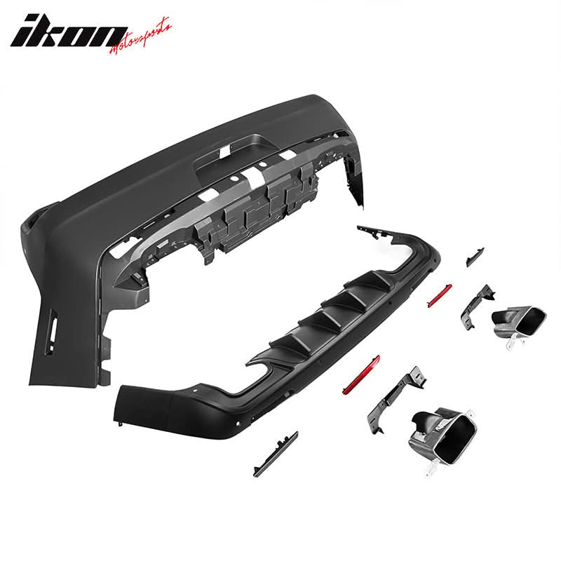 2008-2014 Dodge Challenger Front+Rear Bumper Cover+Lip+Diffuser PP - Image 13