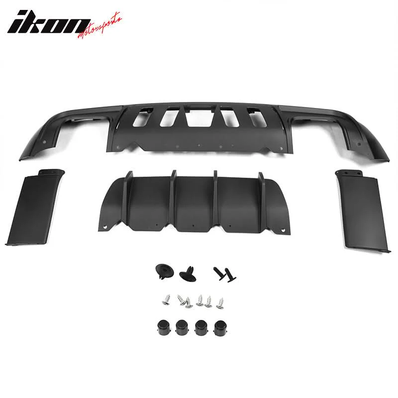 2008-2014 Dodge Challenger Front+Rear Bumper Cover+Lip+Diffuser PP - Image 14