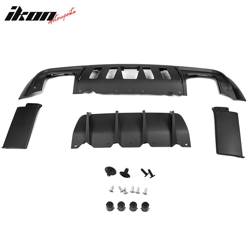 2008-2014 Dodge Challenger Front+Rear Bumper Cover+Lip+Diffuser PP - Image 20