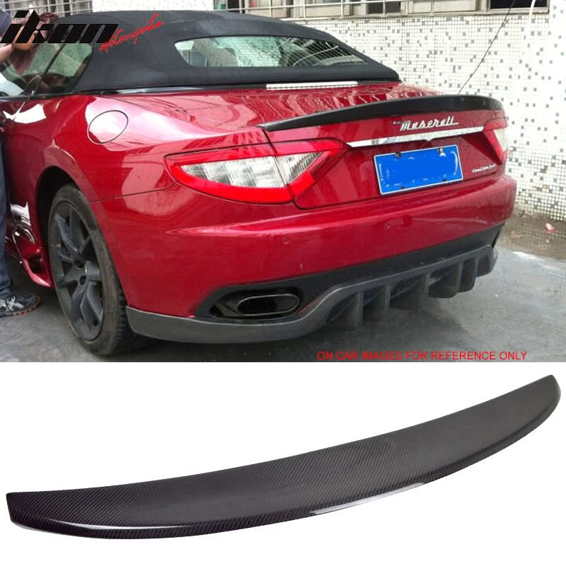 2008-2014 Maserati Gran Turismo Coupe Ikon Carbon Fiber Trunk Spoiler - Image 9