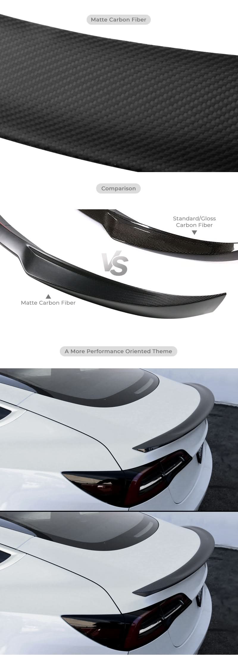 2008-2014 Mercedes-Benz C-Class W204 2 Door Trunk Spoiler Carbon Fiber - Image 2