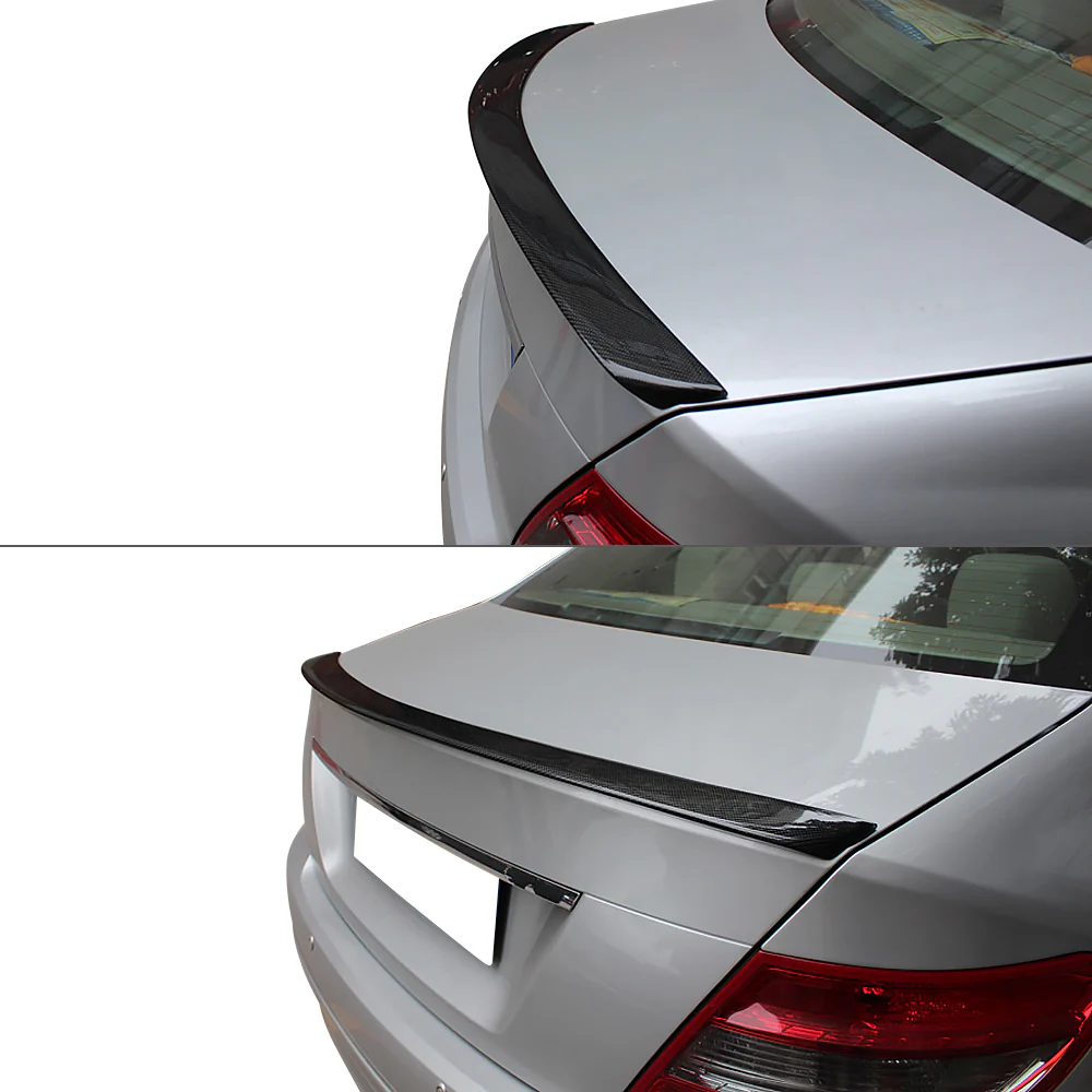 2008-2014 Mercedes-Benz C-Class W204 2 Door Trunk Spoiler Carbon Fiber - Image 3