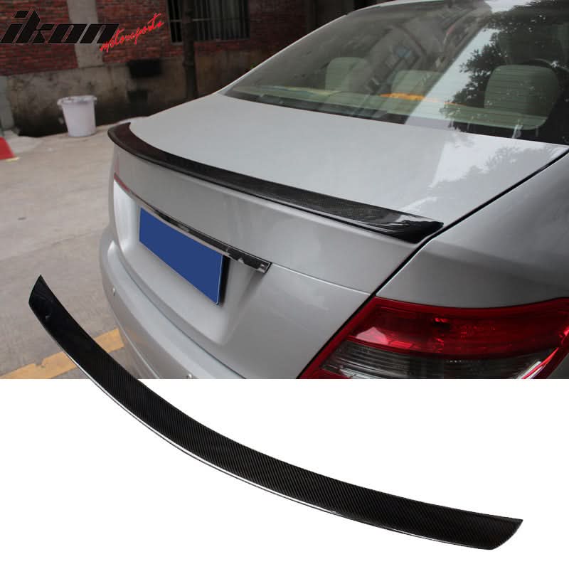 2008-2014 Mercedes-Benz C-Class W204 2 Door Trunk Spoiler Carbon Fiber - Image 6