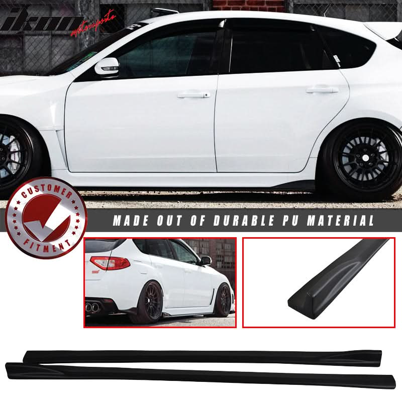 2008-2014 Subaru Impreza WRX STI CS Style Side Skirt Rocker Panel PU - Image 2