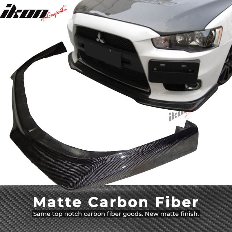 2008-2015 Mitsubishi Lancer EVO X RA Style Front Lip Carbon Fiber - Image 2