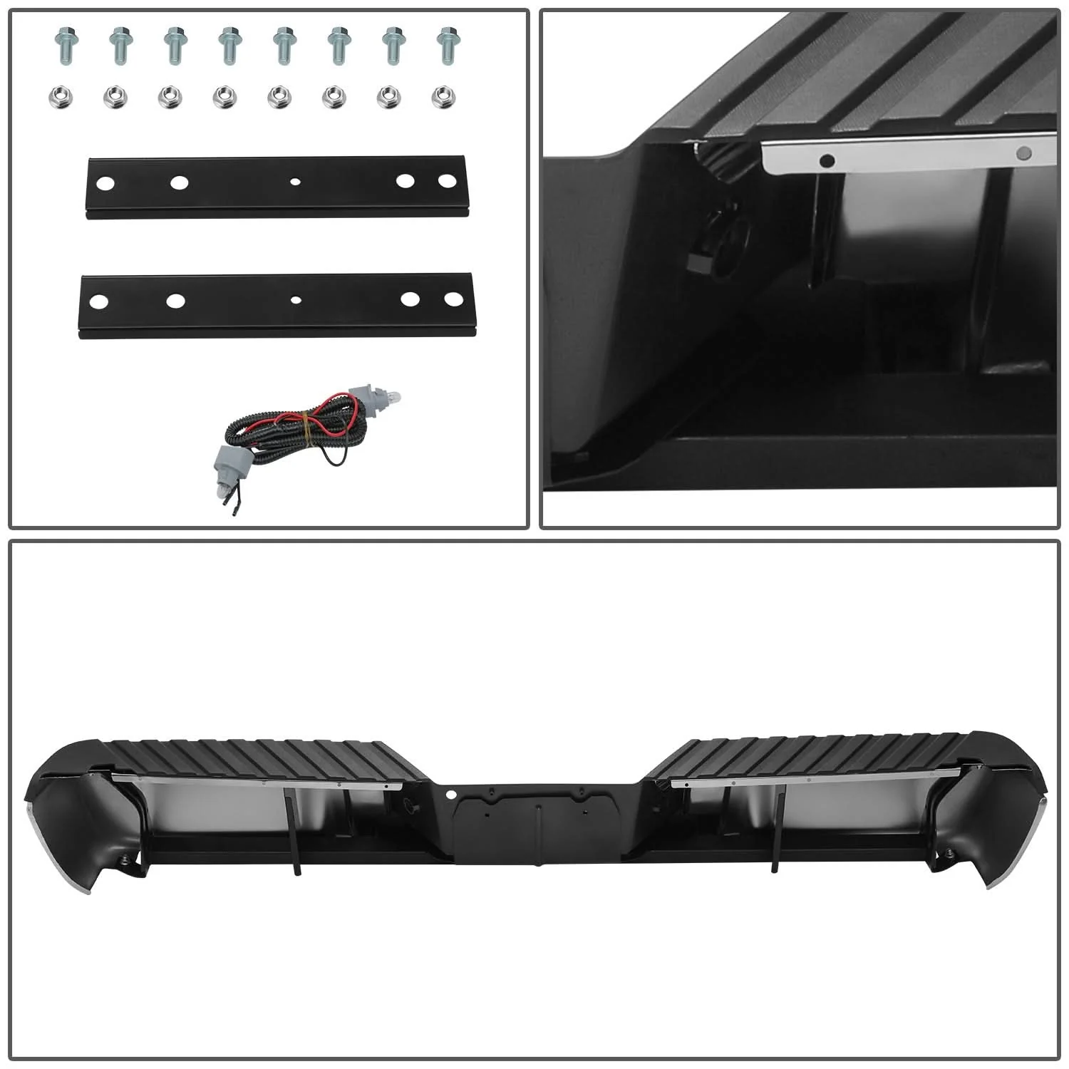 2008-2016 Ford F-250/F-350/F-450 Super Duty Chrome Rear Bumper Assembly - Image 5