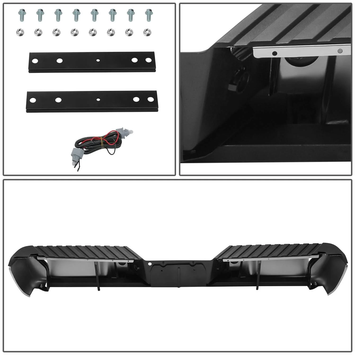 2008-2016 Ford F-250/F-350/F-450 Super Duty Chrome Rear Bumper Assembly - Image 5