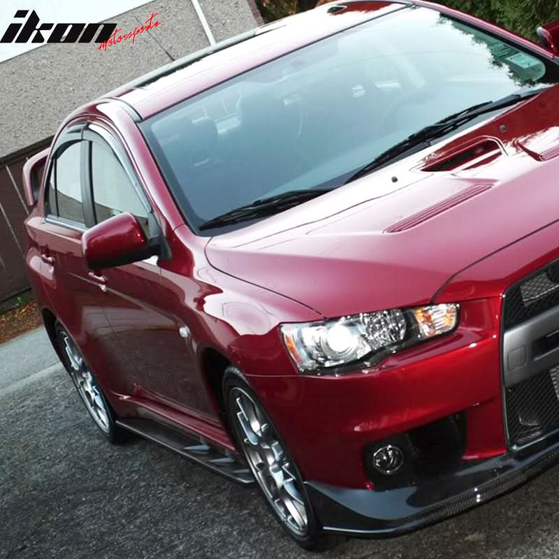 2008-2016 Mitsubishi Lancer EVO X Jun Style Side Skirts Carbon Fiber - Image 3