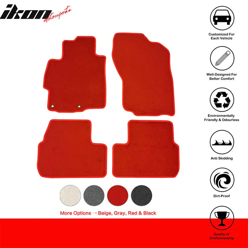 2008-2017 Mitsubishi Lancer Car Floor Mats Carpet 4PC Nylon - Image 17