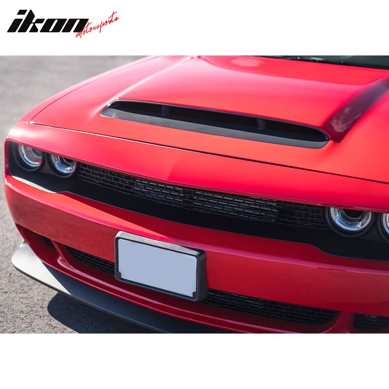 2008-2023 Dodge Challenger Hood Demon Style Aluminum Black Car Hood - Image 3