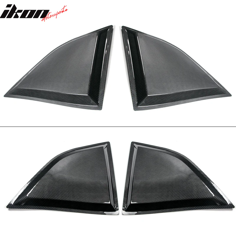 2008-2023 Dodge Challenger XE Style CFL Rear Side Window Louver Scoops - Image 4