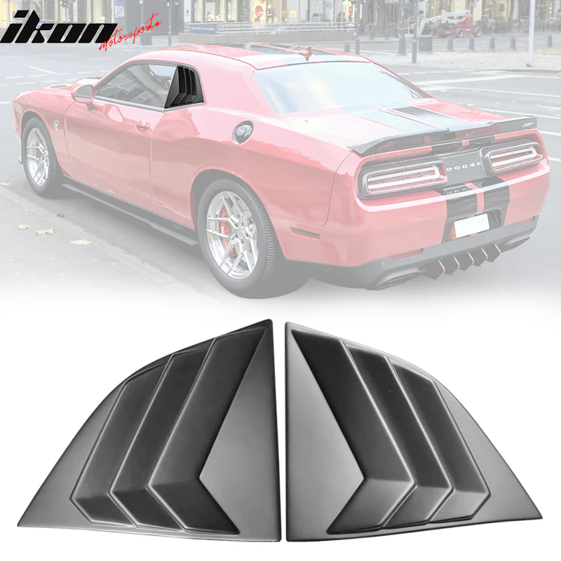 2008-2023 Dodge Challenger XE V3 Style Side Window Louver Scoop PP - Image 3