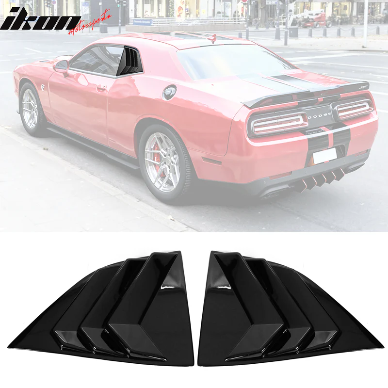 2008-2023 Dodge Challenger XE V3 Style Side Window Louver Scoop PP - Image 6