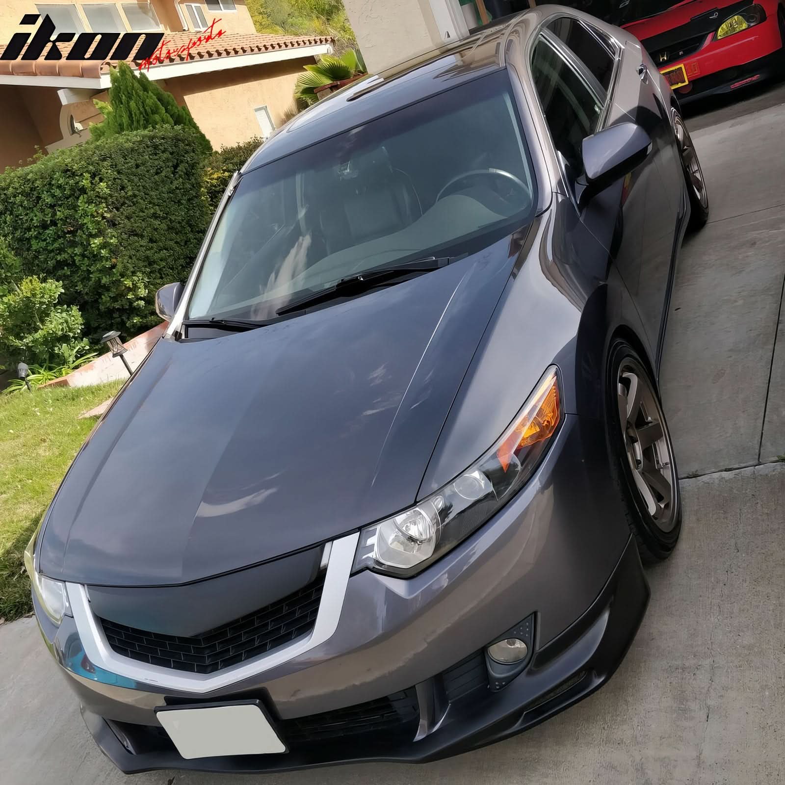 2009-2010 Acura TSX CU1 JDM Style Unpainted Black Front Bumper Lip PU - Image 8