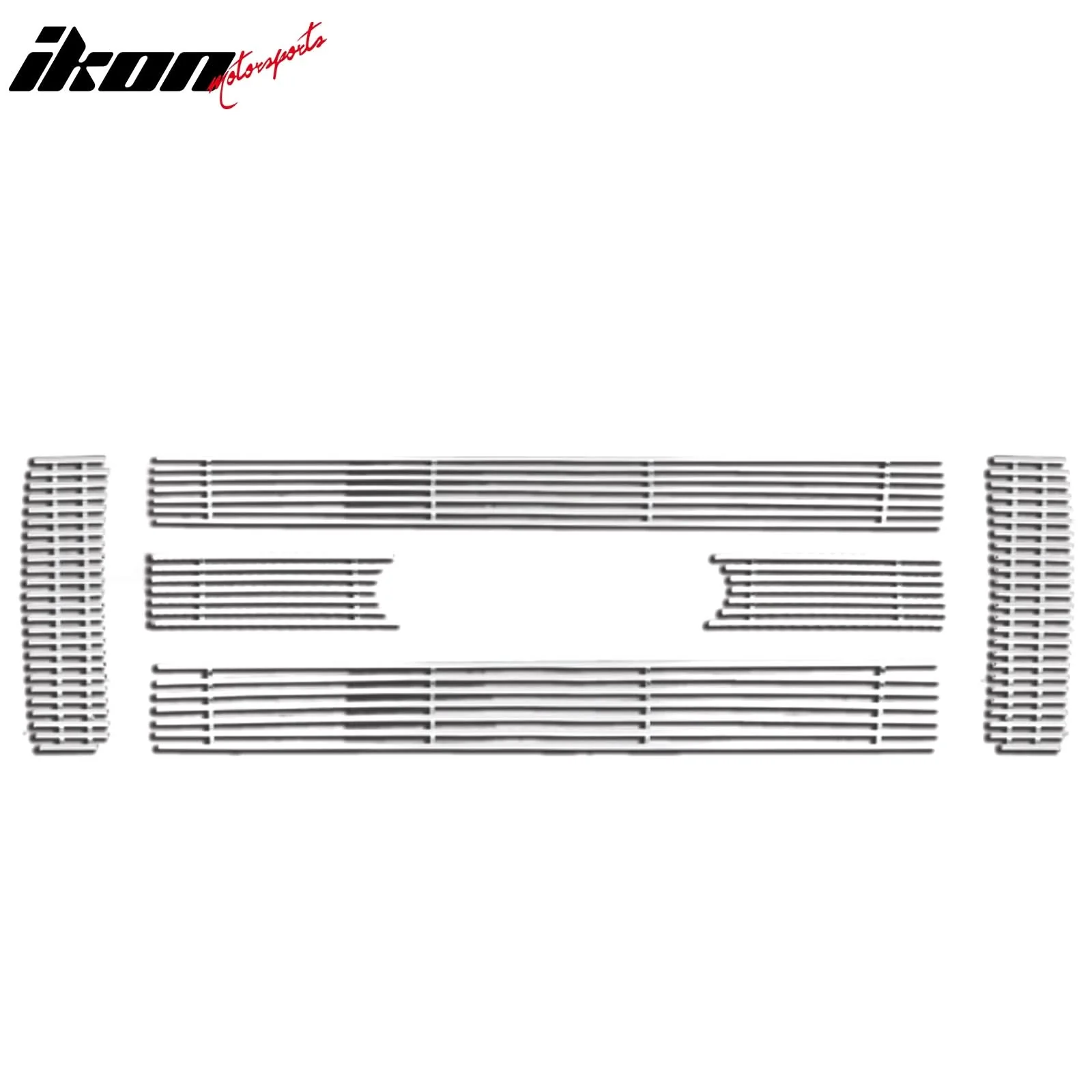 2009-2010 Ford F-150 King Ranch Billet Upper Grille Inserts Chrome 6PC - Image 2