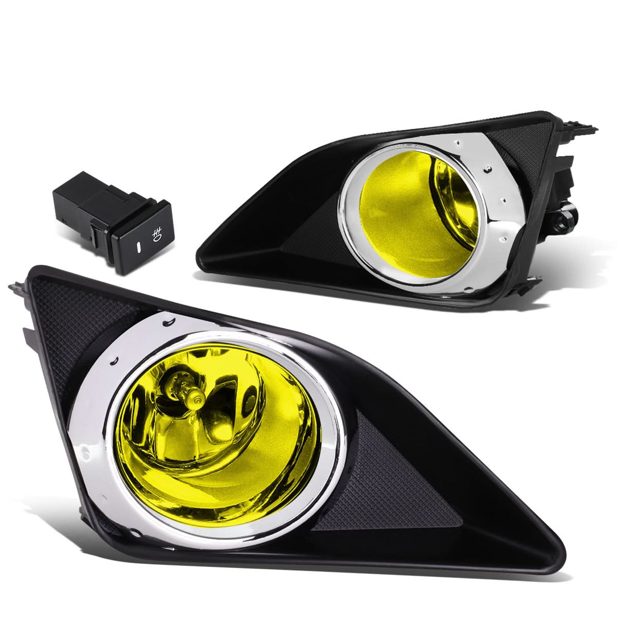 2009-2010 Toyota Corolla Fog Lights with Switch & Bezel H11 Amber - Image 2