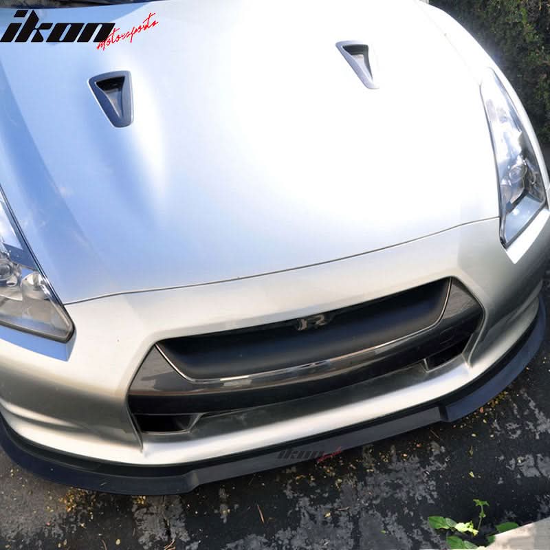 2009-2011 Nissan GT-R S Style Black Front Bumper Lip Chin Spoiler PU - Image 2