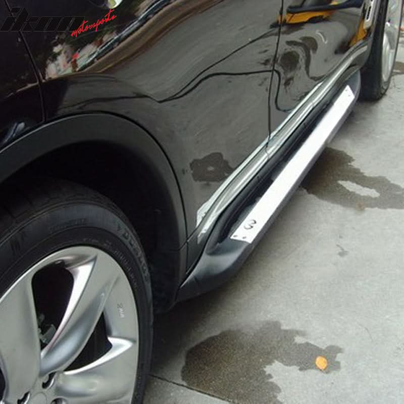 2009-2013 Infiniti FX35 FX50 OE Style Silver Running Board Aluminum - Image 2