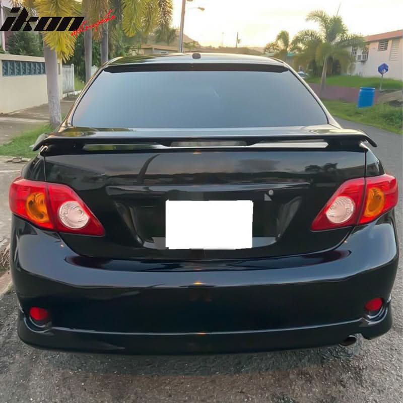 2009-2013 Toyota Corolla Altis Rear Roof Spoiler Painted 209 Black - Image 2