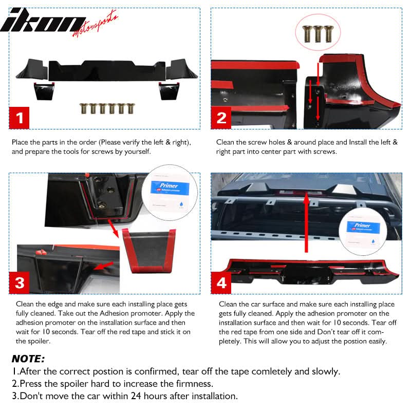 2009-2014 Ford F-150 All Cab & Bed Size IKON Style ABS Roof Spoiler - Image 2