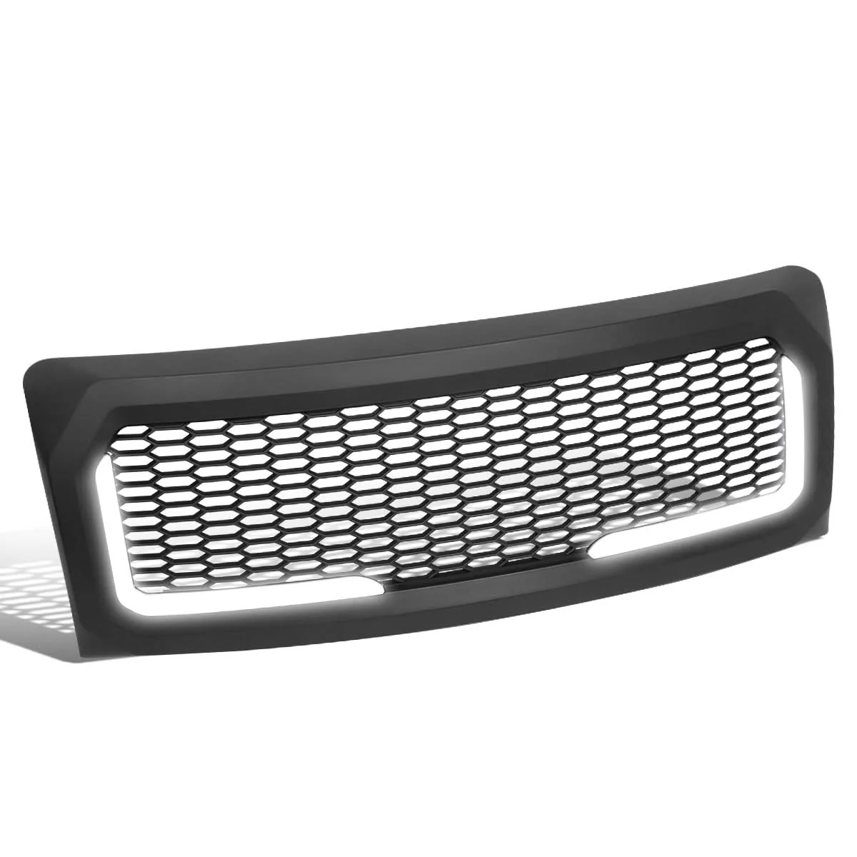 2009-2014 Ford F-150 Honeycomb Mesh Grille w/ LED DRL Lights - Image 2