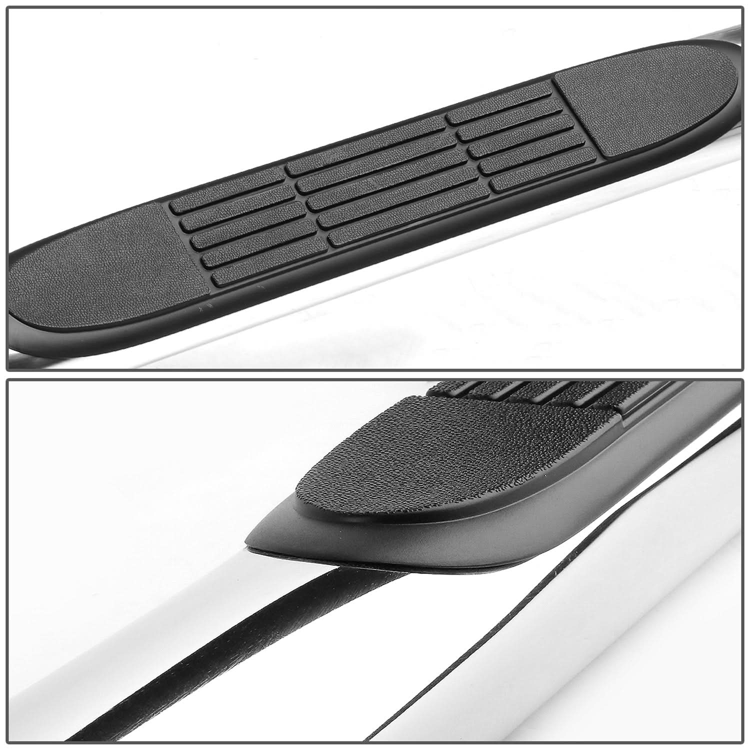 2009-2014 Ford F-150 Super Crew 3" Round Nerf Bars - Silver - Image 4