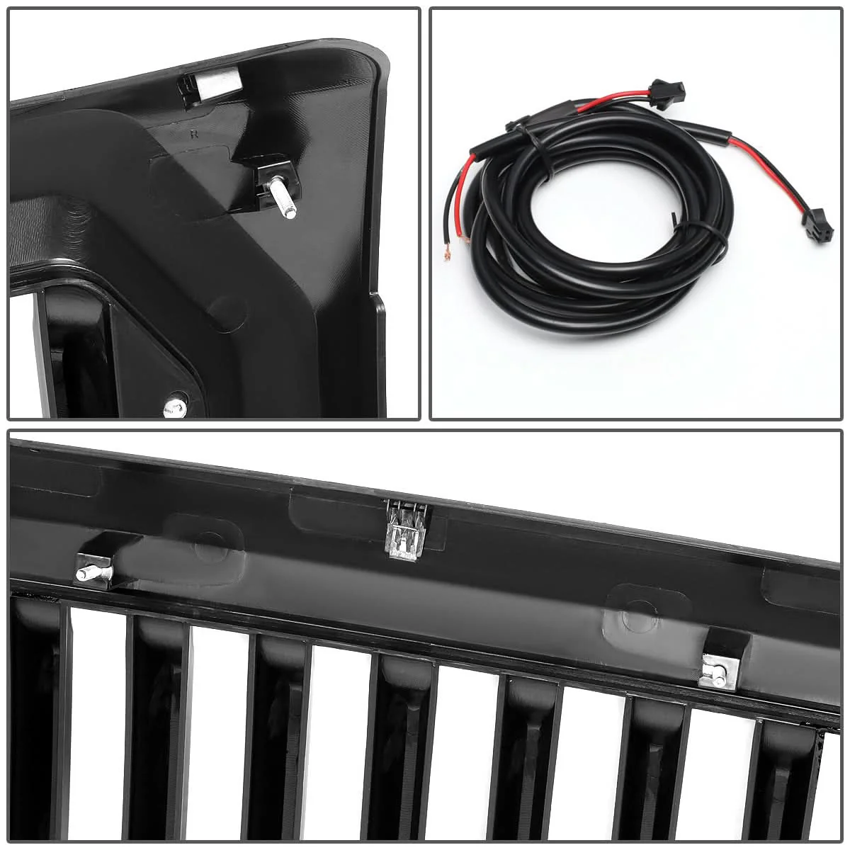2009-2014 Ford F-150 Vertical Fence Style LED DRL Grille - Black - Image 5