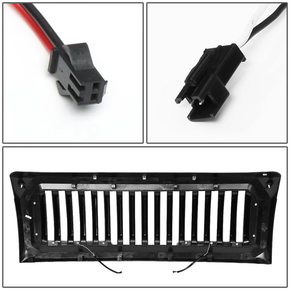 2009-2014 Ford F-150 Vertical Fence Style LED DRL Grille - Matte Black - Image 6