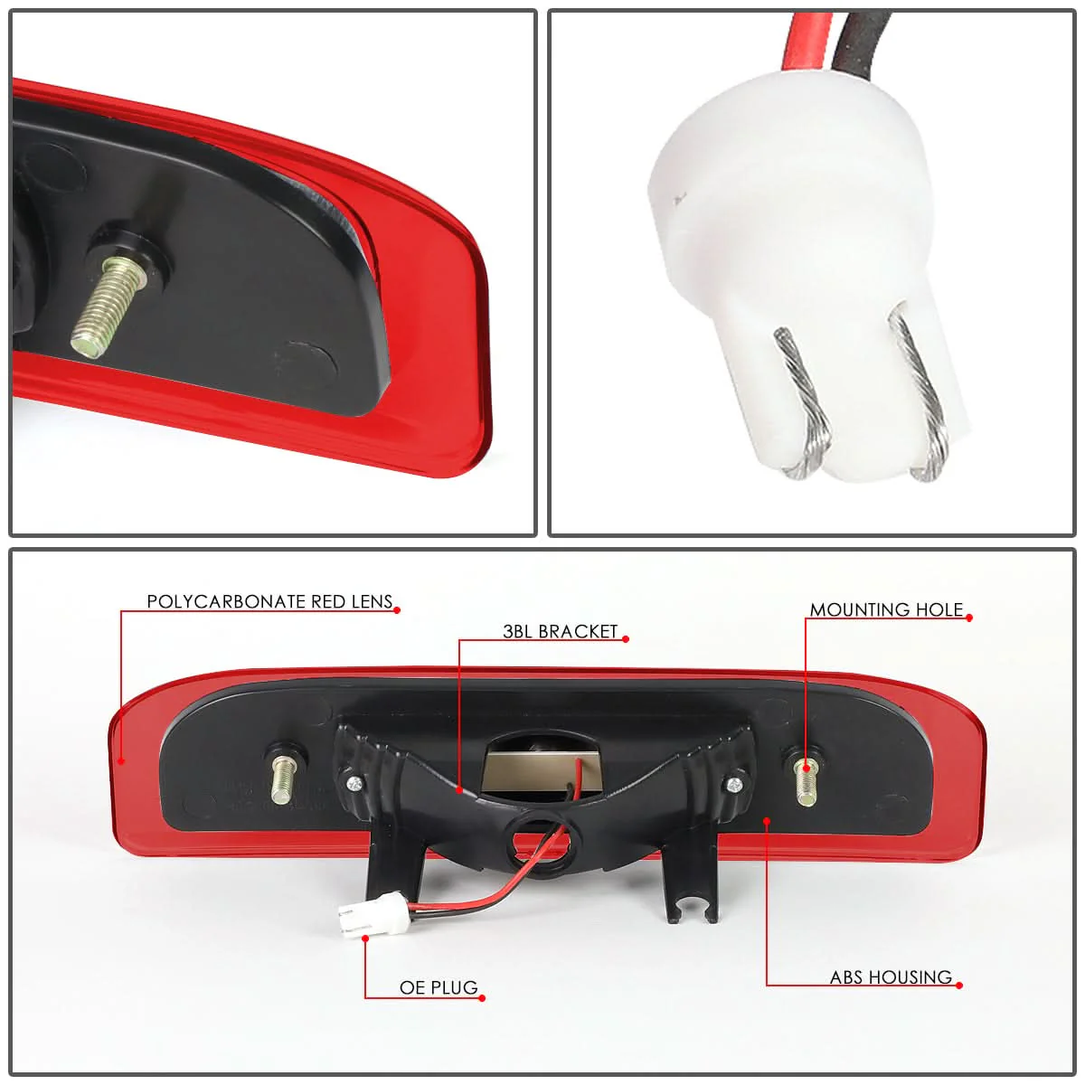 2009-2014 Nissan Cube LED 3rd Brake Light - Red - Image 4