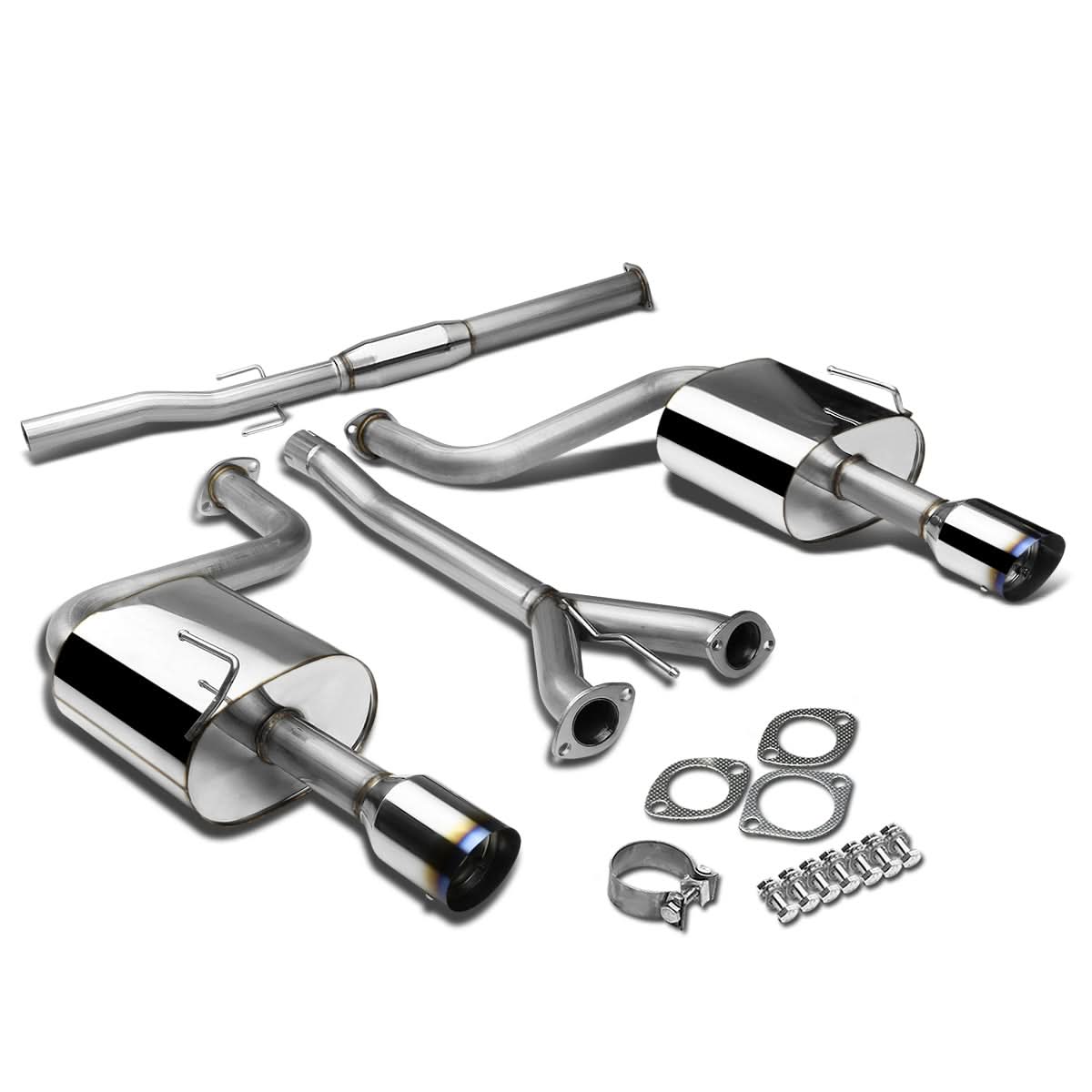 2009-2015 Nissan Maxima Catback Exhaust System Dual Burnt Tips Stainless - Image 2