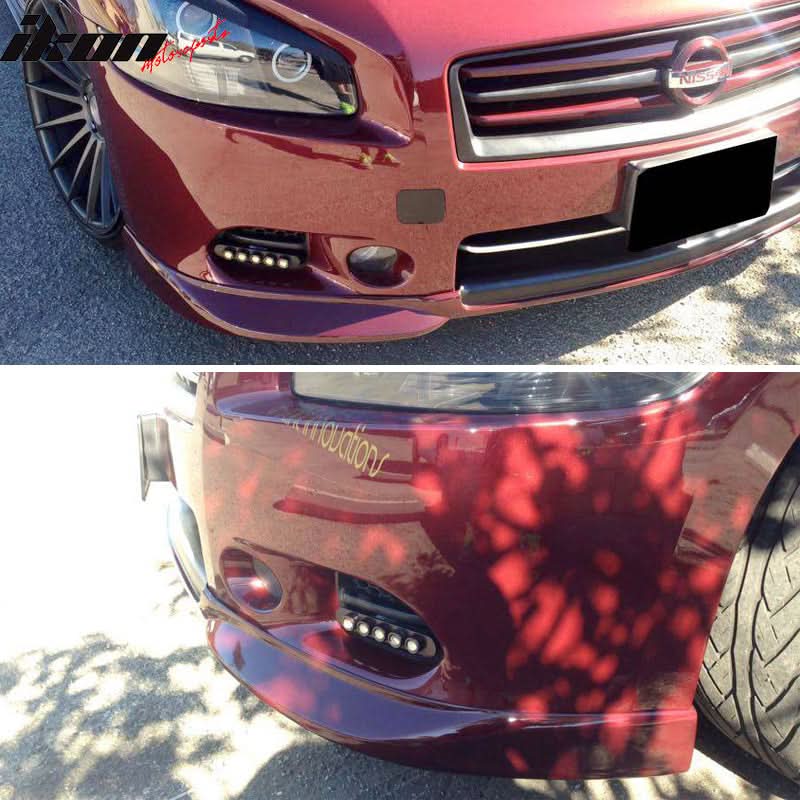 2009-2015 Nissan Maxima ST Style Unpainted Front Lip Splitter PU - Image 3