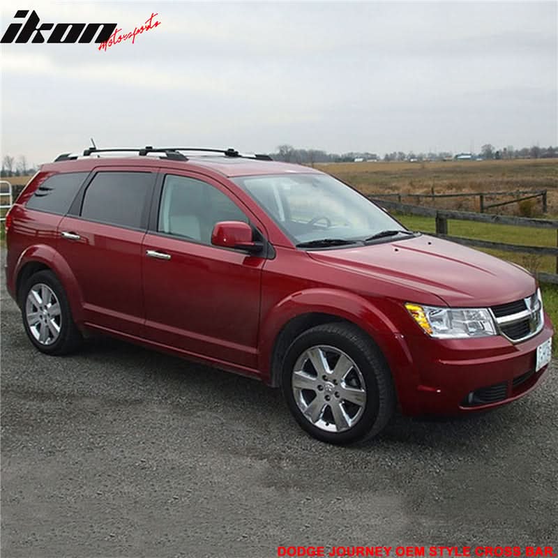 2009-2020 Dodge Journey OE Black Cross Bar Roof Rack Aluminum ABS - Image 4