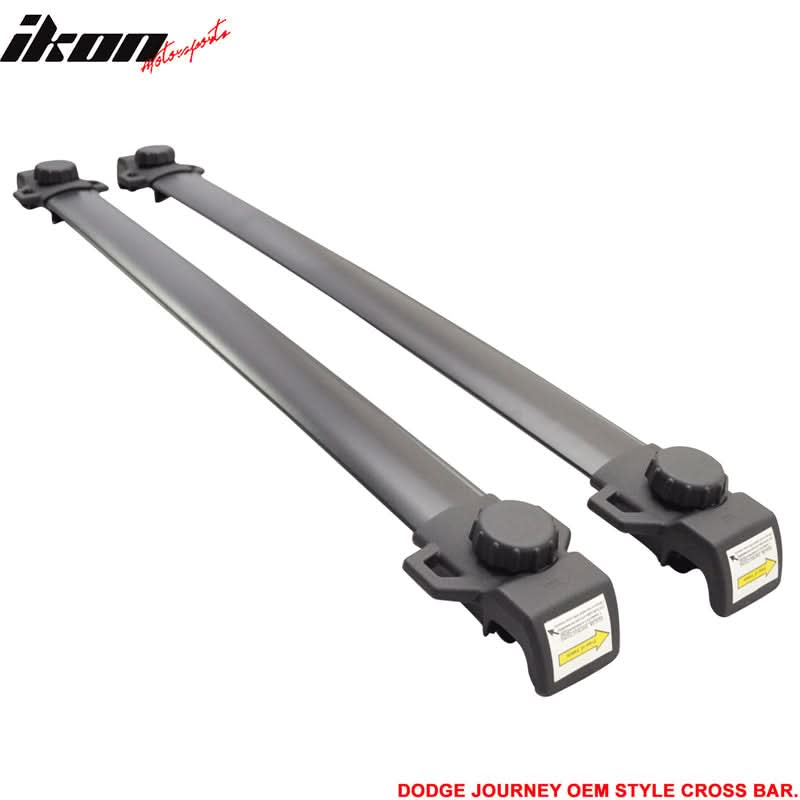 2009-2020 Dodge Journey OE Black Cross Bar Roof Rack Aluminum ABS - Image 5