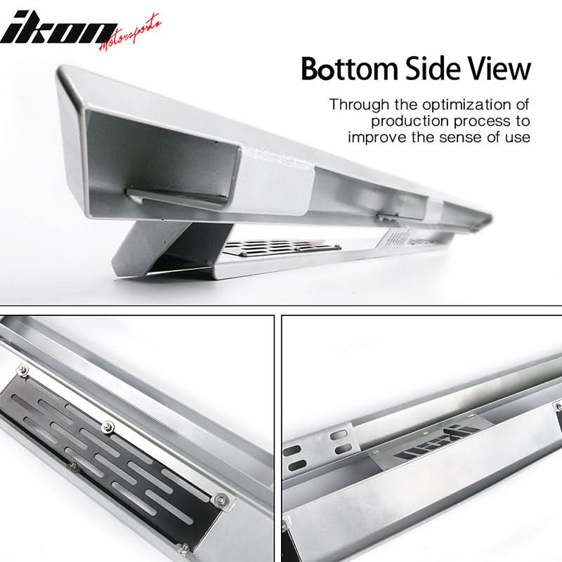 2009-2023 Dodge Ram 1500 IKON V1 Silver Running Boards Solid Steel - Image 6