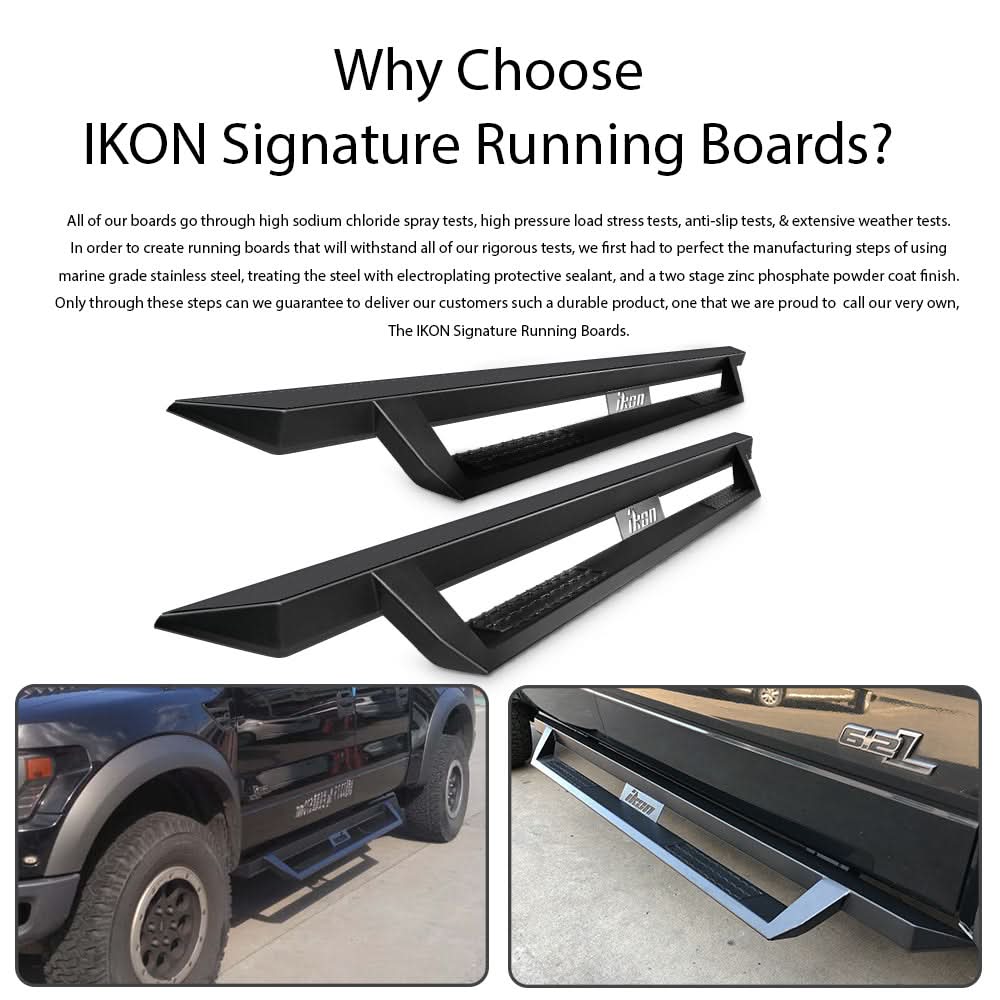 2009-2023 Dodge Ram 2500 3500 IKON V1 Black Running Boards Solid Steel - Image 10