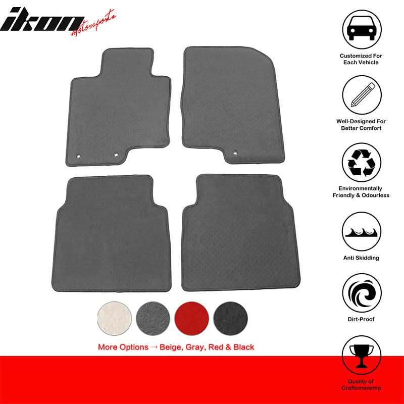 2010-2012 Hyundai Sonata Car Floor Mats Carpet 4PC Nylon - Image 13