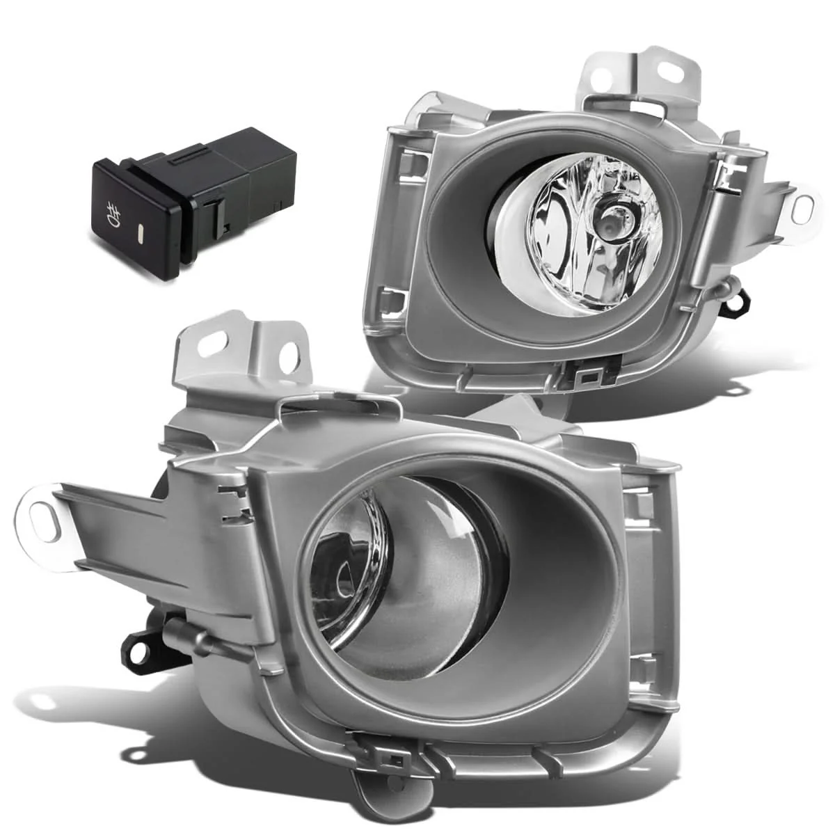 2010-2012 Toyota Prius Fog Lights with Switch & Bezel - H11 Chrome - Image 2