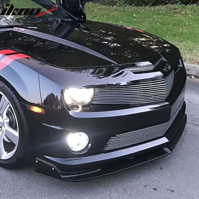 2010-2013 Chevy Camaro V8 SS Street Style Black Front Bumper Lip PU - Image 2