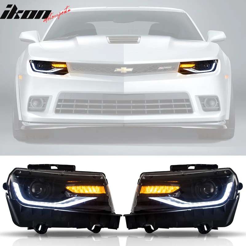 2010-2013 Chevy Camaro ZL1 Style Front Bumper w/ Headlights Fog Lights - Image 4