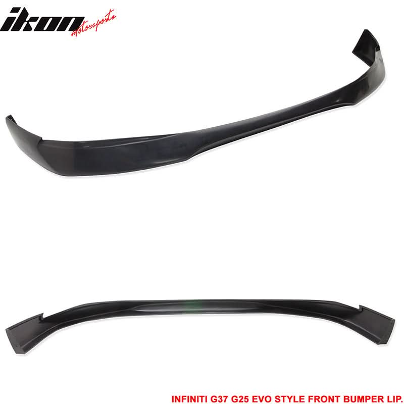 2010-2013 Infiniti G25 G37 4Dr Sedan EVO Front Bumper Lip Spoiler PU - Image 2
