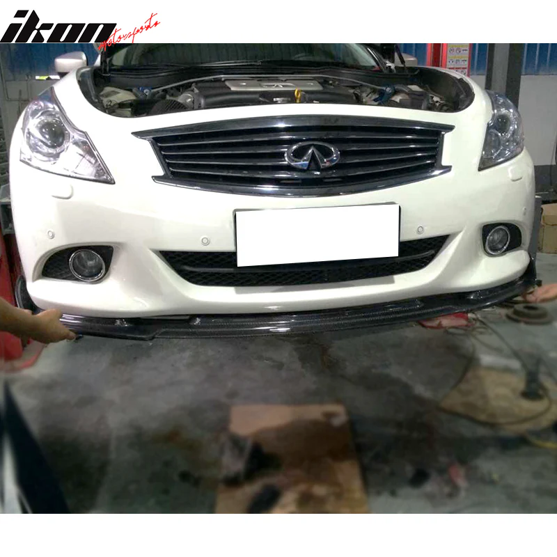 2010-2013 Infiniti G37 V36 JC Style Front Bumper Lip Carbon Fiber - Image 2