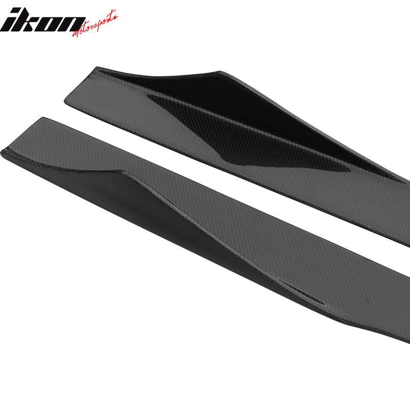 2010-2014 Ford Mustang 75 Inch Side Skirt Splitter CF Carbon Fiber - Image 3