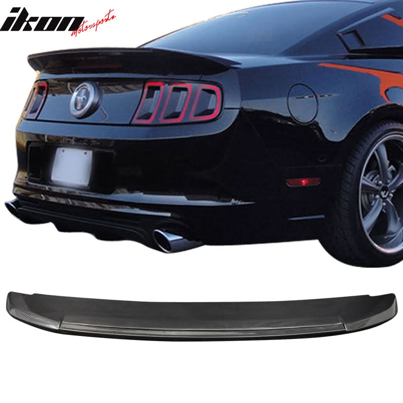2010-2014 Ford Mustang GT500 Style Carbon Fiber Trunk Spoiler Wing - Image 6