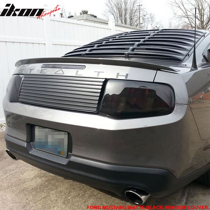 2010-2014 Ford Mustang V6 5 Vents Quarter Rear Side Window Louver PP - Image 3