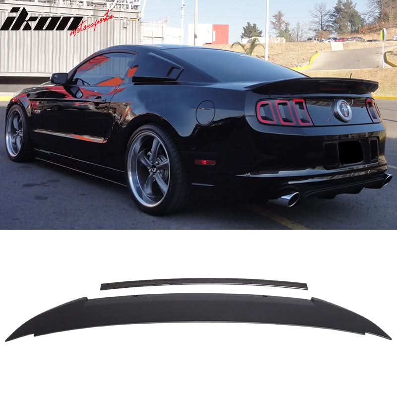 2010-2014 Ford Mustang V6 Carbon Fiber Rear Trunk Spoiler Wing - Image 8