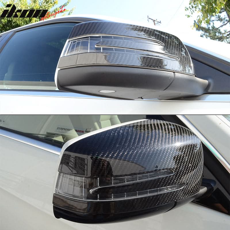 2010-2014 Mercedes-Benz E Class Matte Side View Mirror Trim Overlay CF - Image 5
