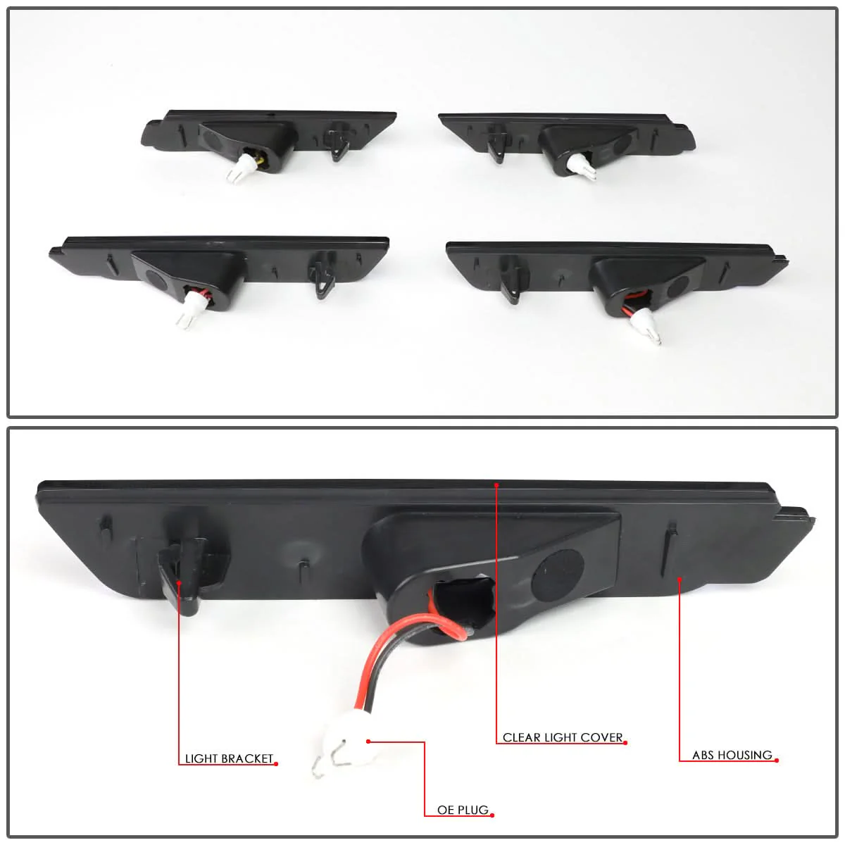 2010-2015 Chevrolet Camaro Smoke Side Marker Lights Front & Rear - Image 6